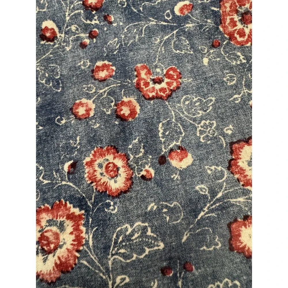 Ralph Lauren Indigo Traveler King Cotton Comforter Floral Cottagecore